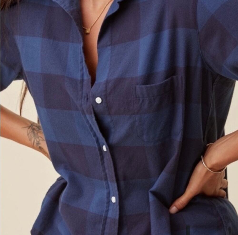 Grayson Frank & Eileen The Hero Button Down blue plaid